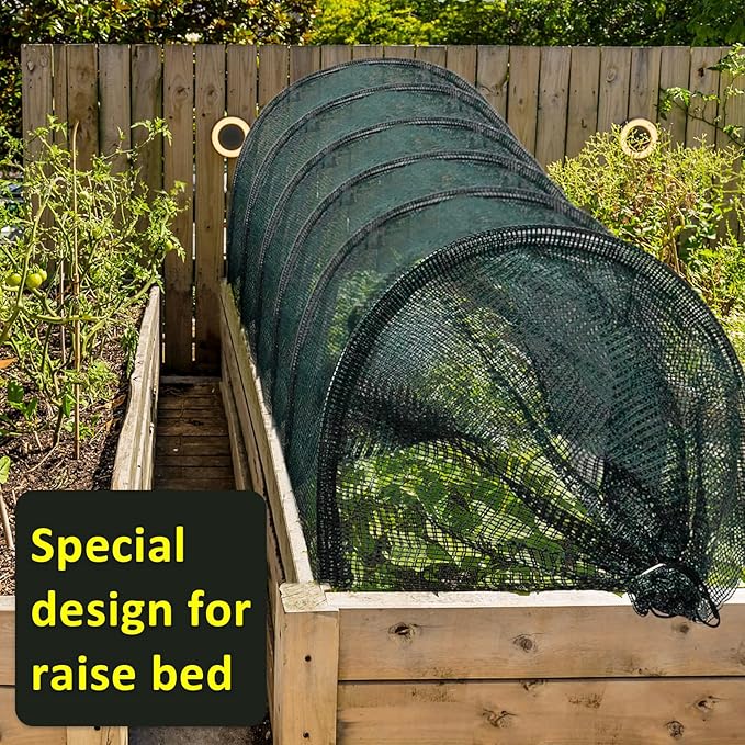 2 in 1 Portable Greenhouse Protection from Sun Heat,Garden Tunnel Shade Net Cover with Quick-Release Technology,Row Covers for Vegetables Plant Cover from Sun (Pack 2)