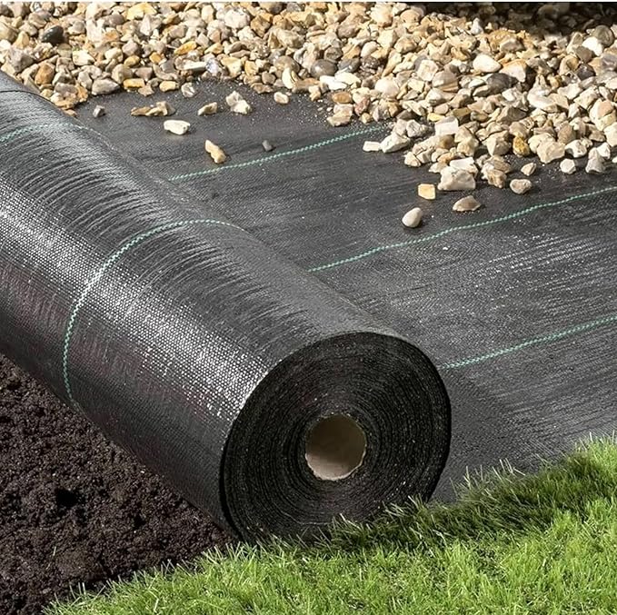 findmall 6ft x 200ft Garden Weed Barrier Fabric Multi Size Plastic Roll Cloth Water Permeable for Agricultural Planting Gardening Decorative Patio Arrangement Greenhouse Planting