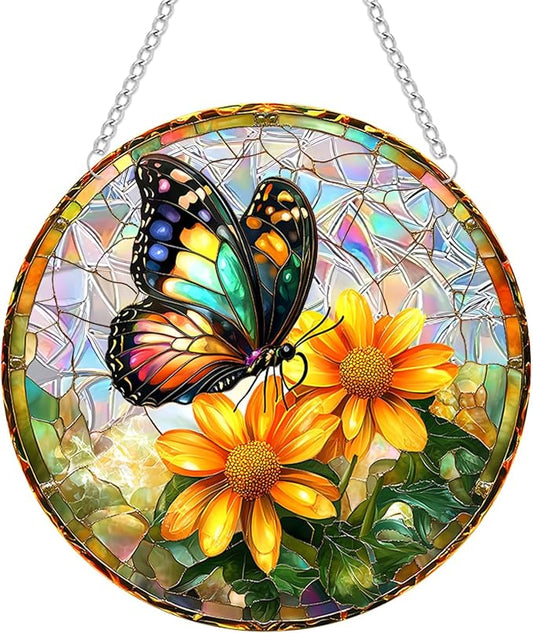 Sun Catchers Indoor Window, Acrylic Rainbow Suncatcher Window Hanging Decoration for Living Room Bedroom Summer Home Balcony Ornaments Decoration