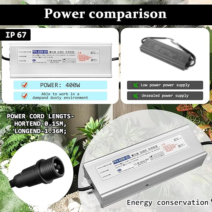Ultrasonic Fogger 12 Head Ultrasonic Mist Maker,9000ml/H 400W Mist Maker Fogger,12 Head Ultrasonic Fogger Mist Maker,12 Head Ultrasonic Mist Maker fogger Ultrasonic Mister Fogger 12Head Fogger