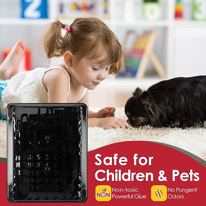 Qualirey Jumbo Rat & Mouse Glue Traps, 11.8 X 9.84 in Large Heavy Duty Mouse Traps Indoor for Home, Pre Scented Adhesive Plastic Tray with for Spider Trap, Snake, Mice, Children and Pet Safe(10 Pack)