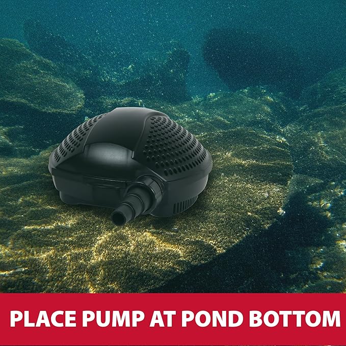 The Pond Guy SolidFlo G2 Submersible Pump for Small Ponds, Water Gardens & Waterfalls, Quiet, Durable, and Efficient Flow, Easy DIY Setup, 2650 GPH