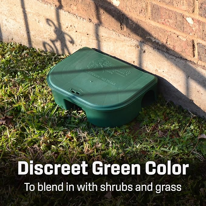 Exterminators Choice - 6 Pack Rat Bait Station Boxes with 1 Key - Heavy Duty Mouse Trap Poison Holder - Great for Catching Rats and Mice - Pest Control - Durable and Discreet