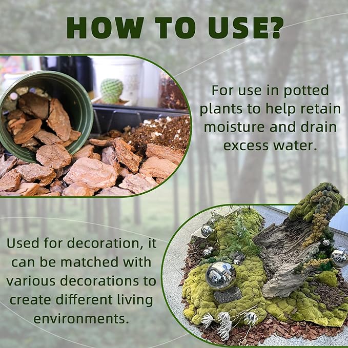 18 Quart Organic Big Size Orchid Bark for Plants, Root Development of Orchid Plants and Garden Soil Amendment…