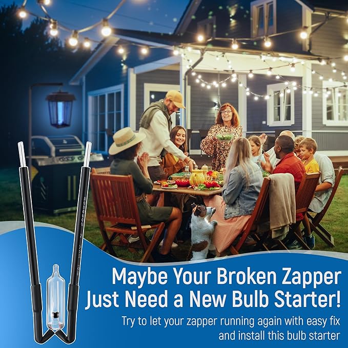 Qualirey UV Light Bulb Starter for Bug Zappers Compatible with Flowtron, Compatible with 531-9340, BK-15, BK-15D, BK-40, BK-80, MC9000 FC7600, BF-150(4 Pcs)