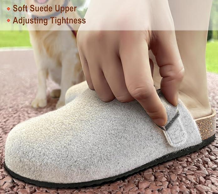 BULLIANT Comfort Clogs Slippers Sandals Nurse Work Shoes Unisex for Men Women with Cushioned Cork-Footbed