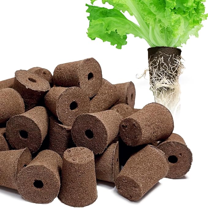 Round Hydroponic Growth Sponge - 50 Pack, Suitable for Indoor Outdoor Hydroponic Gardens, Seed Germination, Vegetable Cultivation, Seedlings & Cuttings