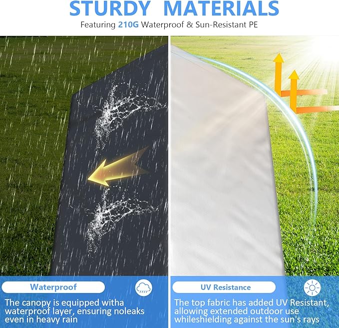 Carport 10x20 ft Heavy Duty with Roll-up Windows, Portable Garage with Removable Sidewalls & Doors, Car Canopy with Sandbags All-Season Tarp for Car Boat Truck Motorcycle