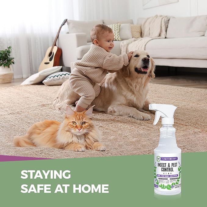 Peppermint Oil Insect & Pest Control Spray – 16oz Natural Plant-Based Bug Killer for Spiders, Ants, Flies, and Other Insects, Safe for Home & Kitchen Use