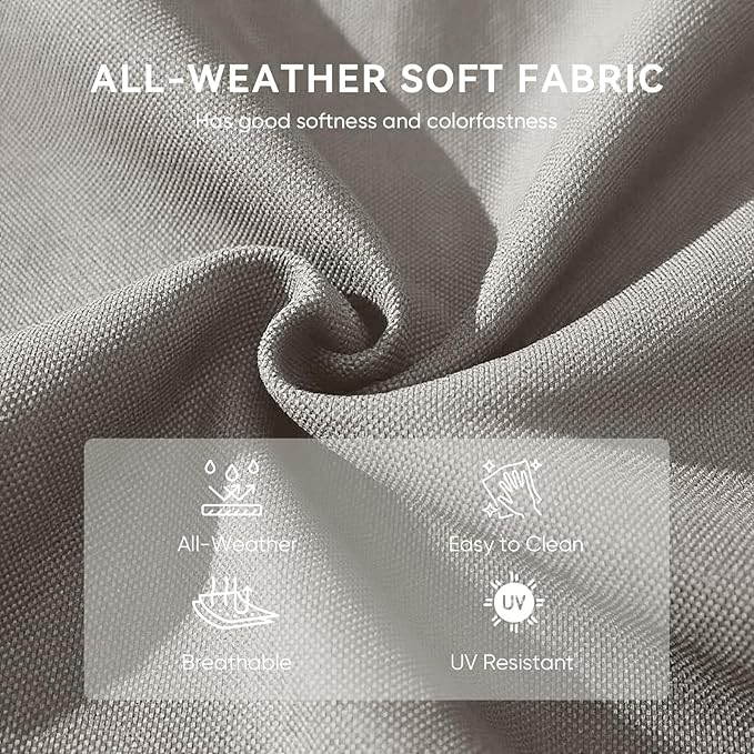 Outdoor Rattan Chair Cushions 2 Packs - Outside Durable Thick Replacement Back and Seat Cushion 22x24 with Zipper Cover for Patio Glider Rocking Chairs Loveseat Couch – Beige/Regular