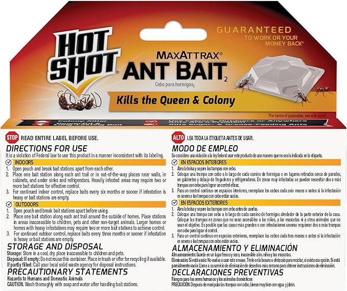 Hot Shot Ant Bait, 1 Pack, 4 count