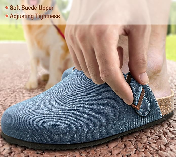 BULLIANT Comfort Clogs Slippers Sandals Nurse Work Shoes Unisex for Men Women with Cushioned Cork-Footbed