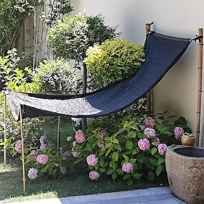 winemana 40% Black Shade Cloth, 3.3 x 6.6 FT Durable Mesh Tarp with Grommets, Resistant Garden Sun Shade Netting, Shading Antifreezing for Pergola, Greenhouse, Plants Growing, Chicken Coop