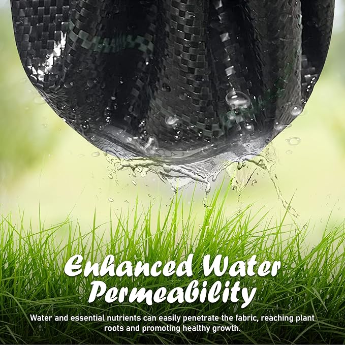 Landscape Fabric Heavy Duty 3Ft x 300Ft 3.2oz Black - Woven Weed Barrier Landscape Fabric - Weed Block - Garden Fabric Roll - Commercial Weed Control Fabric - Weed Barrier Cloth