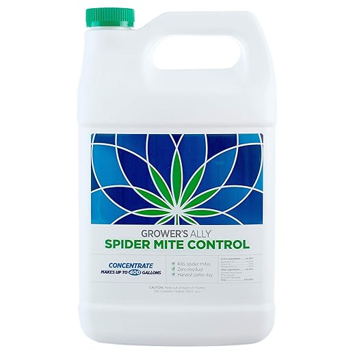 Grower's Ally Spider Mite Control Concentrate 1 gal | Natural Spider Mite & Insect Killer with Rosemary Oil - Trusted by Cultivators for Indoor and Outdoor Use