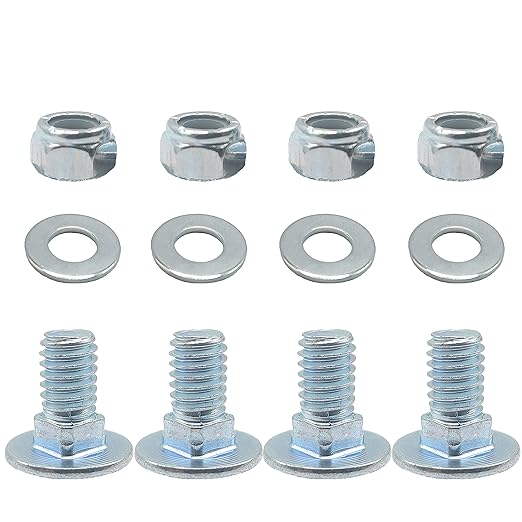 4pk 710-0451 710 0451 Stainless Steel Mounting Carriage Bolt Nuts kit fits Cub Cadet MTD 784-5580 710-0451 712-04063 Snowblower Skid Shoe (5/16-18)3/4"