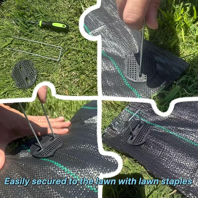 JKKGS Weed Barrier Landscape Fabric, 3FT x 50FT Heavy Duty Premium Durable Weed Block and Weed Control Ground Cover, Woven and Non-Woven Fabric Cloth for Gardening, Underlayment and Driveways