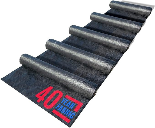 Sandbaggy 10 ft x 200 ft Landscape Fabric | 40 Year Fabric | for Weed Barrier, Ground Cover, Garden | Industrial Grade | 135 Lbs of Tensile | UV Protected | DOT Approved (5 Rolls - 10 ft x 200 ft)