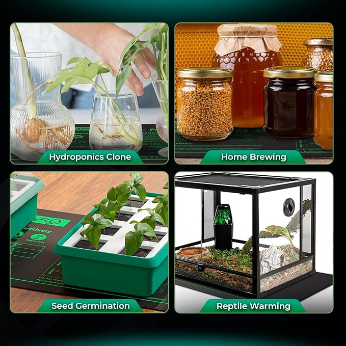 MARS HYDRO 48''x 20.75'' Seedling Heat Mat with Thermostat Heating Pad IP67 Waterproof, Easy to Clean, for Seedling, Germination, Clone, Reptile