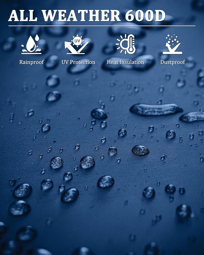 10 X 20 Ft Canopy Replacement Cover Heavy Duty Waterproof UV & Tear Resistant Car Tarp Canopy Tent Garage Top Shelter Oxford Cover with Ball Bungees (Frame is Not Included)