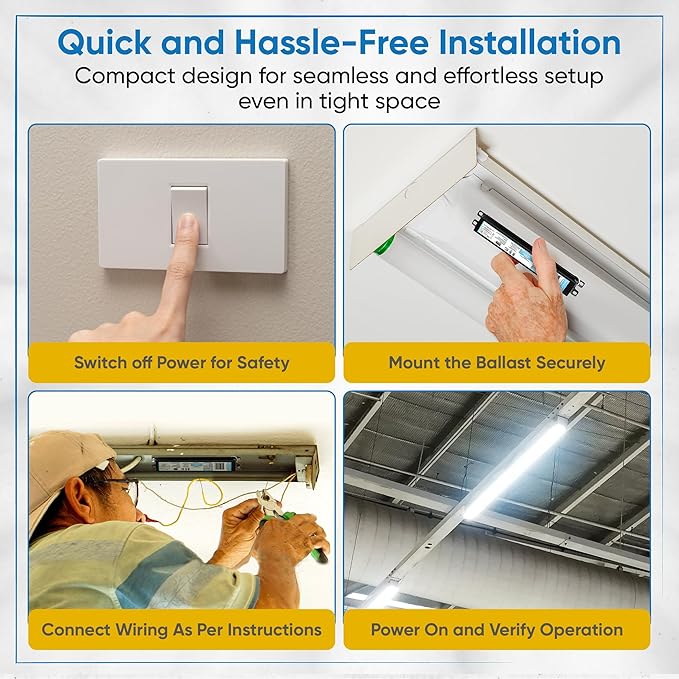 ICN3P32N, 120-277V, 50-60Hz Input Frequency, Solid Wire Type, Instant Start Centium Electronic Fluorescent Ballast for 3 F32T8 Lamp Type, Indoor/Outdoor Use with Automatic Restart Ballast Box, 10 Pack