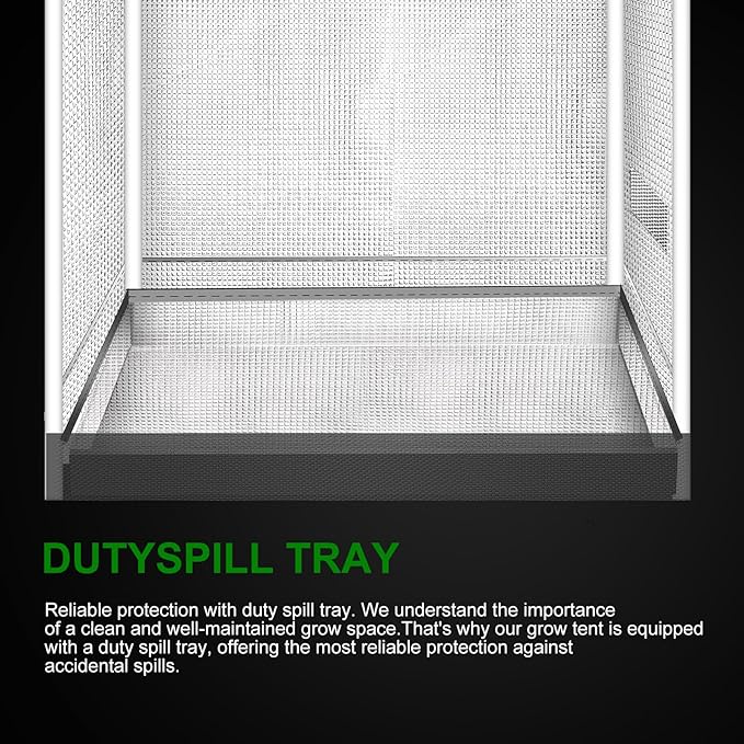 MELONFARM Small Grow Tent for Aerogarden，18”x18”x48” ，Hydroponics Growing System ，Highly Reflective 600D Diamond Mylar Canvas with Ventilation window and Floor Tray for Hydroponic Indoor Plant Growing