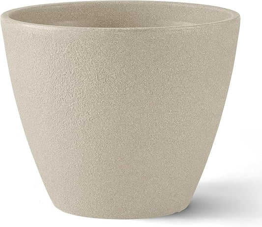ARBORA 20" Valencia Polyresin Indoor and Outdoor Planter with Classic Cream Finish - Durable, Weatherproof, Lightweight, Large Plant Pot for Patio, Garden, Deck, Entryway