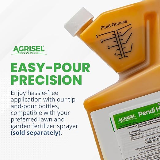 Pendi Hydrocap Weed Killer, Pre-Emergent Formula, Effective on 40+ Broadleaf Weeds and Grasses, No-Stain, Mixes Easily, Pet Safe, Includes 3-Pack of Agrisel Protective Gloves, 32 Ounces