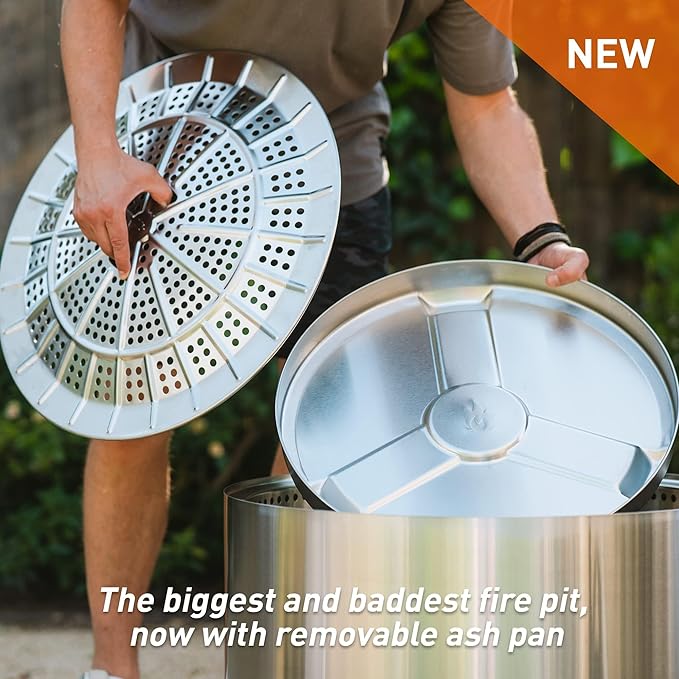 Solo Stove Yukon Essential Bundle | Portable Smokeless Fire Pit Stainless Steel for Wood Burning, Incl. Yukon Fire Pit, Lid and Stand, Diameter: 27in, Height: 19.8in, Weight: 40.35lbs