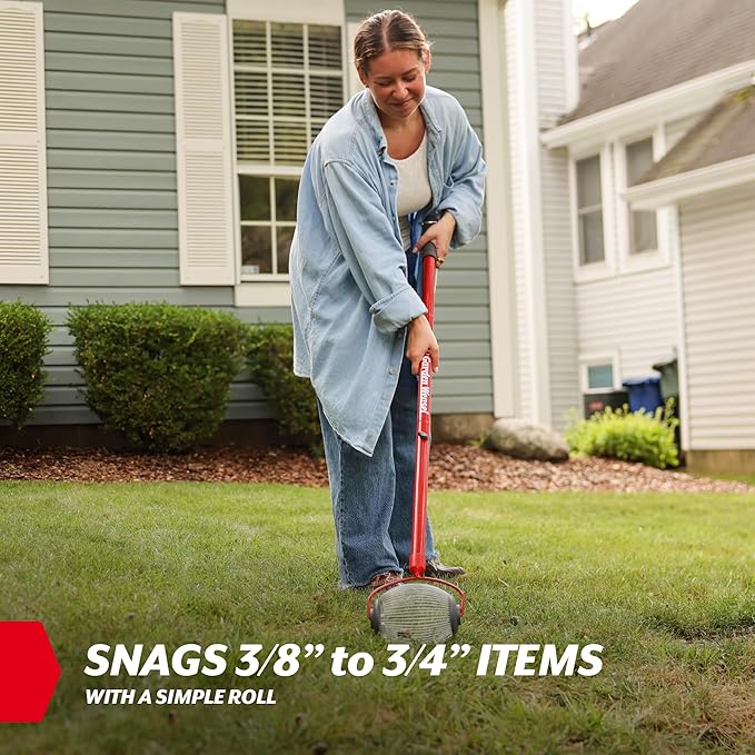 GARDEN WEASEL Small Nut Gatherer Roller – Nut Collector Tool for Acorns, Buckeyes, and Small Debris – Yard Picker Upper with Durable Steel Cage and Ergonomic Handle - Newest Model