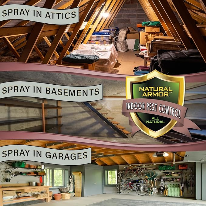 Peppermint Repellent for Indoor Pest Control - All Natural & Safe Spray for Outdoor Use. Natural Armor Indoor Pest Control. 128 Oz Gallon, Ready to Use with Heavy-Duty Trigger Sprayer