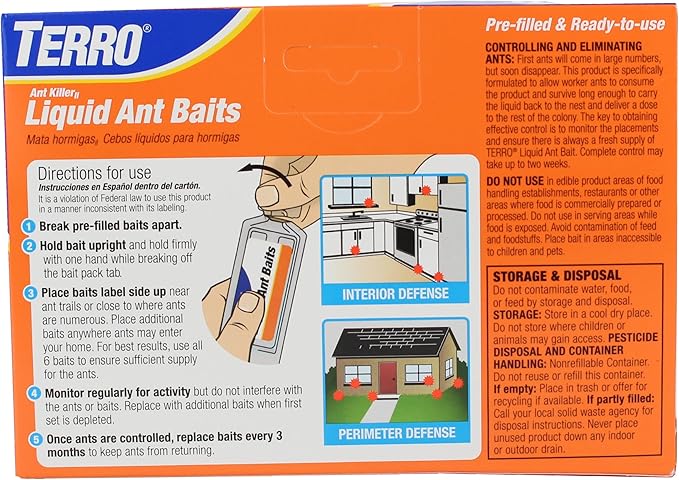 TERRO Ant Killer Bait Stations T300-3SR - Liquid Bait to Eliminate Ants - 18 Count Stations for Effective Indoor Ant Control
