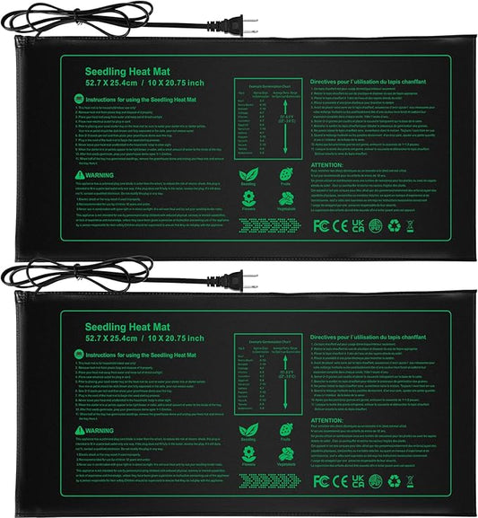 Seedling Heat Mat Durable Waterproof Plant Heating Pad 10"x 20.75" for Germination, Indoor Gardening, Greenhouse
