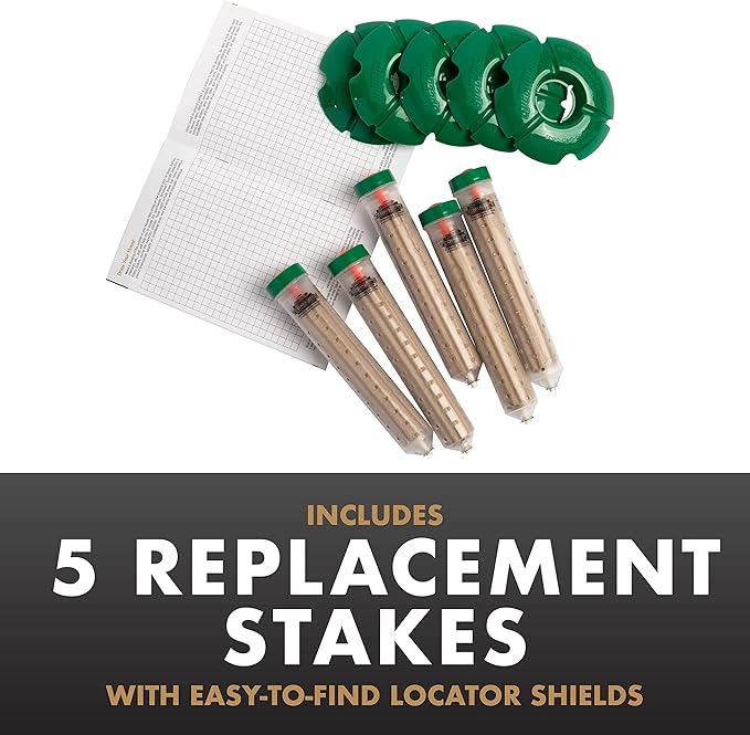 Spectracide Terminate Termite Detection & Killing Stakes2, 5 Count, Replacement Stakes With Pop-up Indicators Detect Termite Activity And Kill Foraging Termites Replacement Stakes