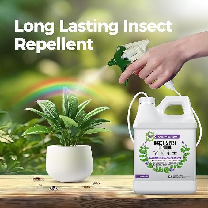 Peppermint Oil Insect & Pest Control Spray – 128oz Natural Plant-Based Bug Killer for Spiders, Ants, Flies, and Other Insects, Safe for Home & Kitchen Use