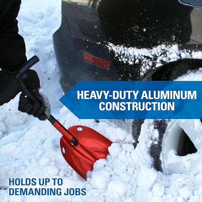 SubZero 17222 Collapsible Snow Shovel, Light Weight Aluminum Snow Shovel for Car, Emergency Shovel for Driveway and Car (pack of 1)