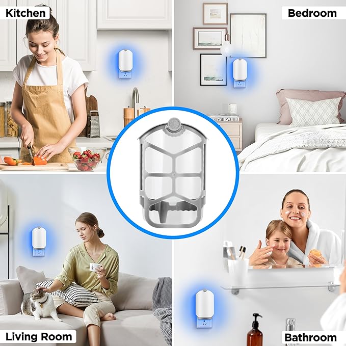 16 Pack Refill Cartridge Kit Replacement Compatible with ZEVO M364 and ZEVO Max Plug-in Light Flying Insect Trap Refill for Indoors Refill Replacement Sticky Pads for Bug Catcher