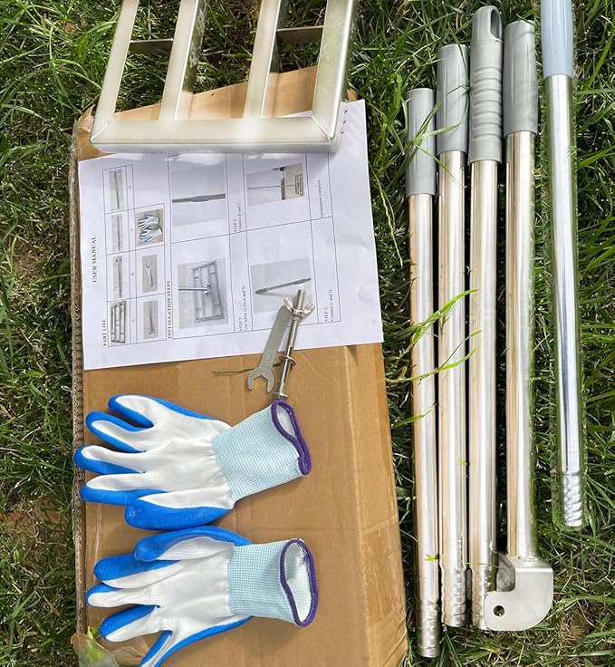 2025 Updated Lawn Leveling Rake, Lawn Leveler Tool with Double-Sided Design,70'' Adjuatble Stainless Steel Garden Rake, Rustproof Rakes Suitable for Landscaping Golf Course, Sand, Gardens, and Ranch