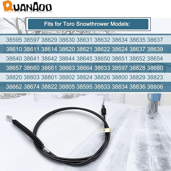 Deflector Control Cable 105-9990 for Toro Snowthrower fits Toro 26 inch Power Max 726 826 926 928 1028 1126 Snowblower
