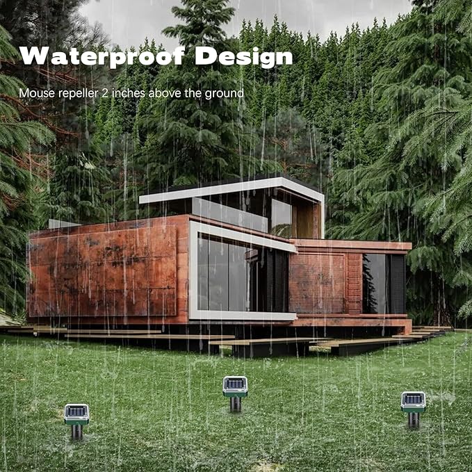 Mole Repellent 10-Pack Solar Powered, Ultrasonic Mole Repellent Outdoor, Patio, Garden, Yard, Animal Repeller Deterrent Vole Snake Gopher Chipmunk Rodent Mice, 7500sq ft Coverage