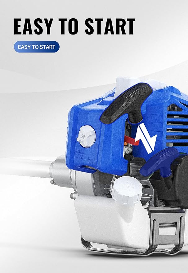 WILD BADGER POWER 52cc Weed Wacker Gas Powered, 3 in 1 String Trimmer/Edger 18’’ with 10’’ Brush Cutter,Rubber Handle & Shoulder Strap Included