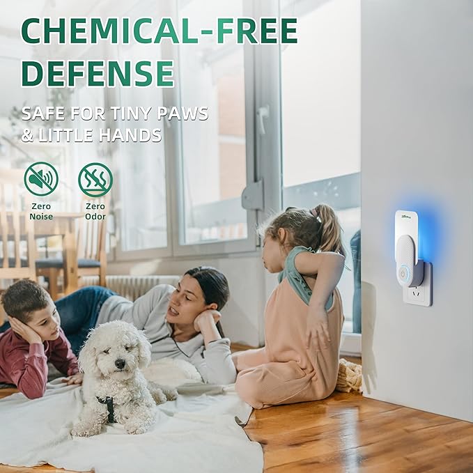 2025 Upgraded Flying Insect Trap Indoor, Target Capture Traps for House & Fruit Fly, Gnat, Mosquito with UV & Blue Light, Plug in Bug Catcher & Killer for Indoor (1 Device & 5 Sticky Refills)