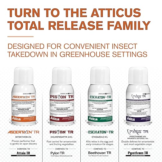 Atticus Ascertain TR Greenhouse Fogger (2oz Can) - (Compare to Attain) - Total Release Bifenthrin Insecticide/Miticide - (Packaging May Vary) (12 Pack)
