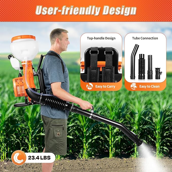 41cc Gas Motor Backpack Sprayer, Mosquito Sprayer Garden Mist Duster Fogger Atomizer with 2-Stroke Engne for Crop Protection Greenhouse Farming Orchard