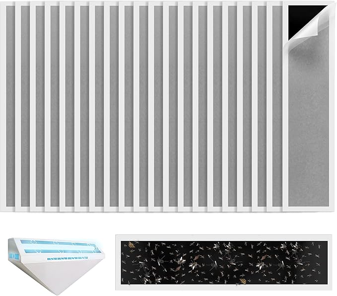 Qualirey 20 Pack Flying Insect Trap Refill Compatible with Gardner WS-85/90/95 Wall Sconce Fly Trap Lamp, Commercial Fly Trap Replacement Glue Boards for Restaurants, Healthcare Facilities, Home