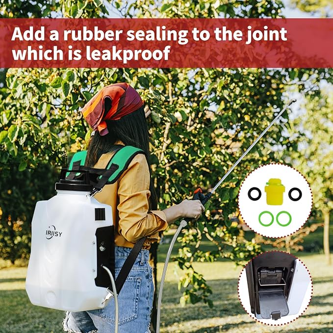 Battery Powered Backpack Sprayer, 3.2 Gallon Electric Garden Pump Sprayer with Lithium Battery, Lawn Sprayer with 6 Nozzles and 3 Wands High-Pressure Spray Hose for Weeding Spraying Cleaning