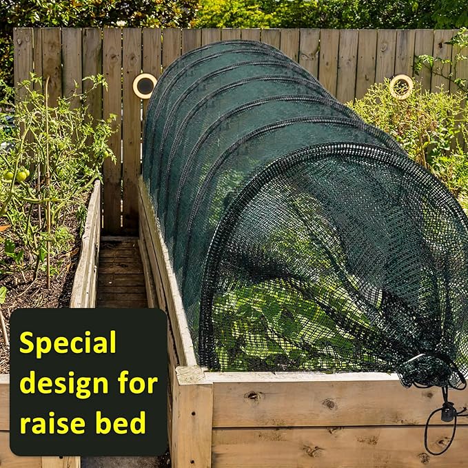 2 in 1 Portable Greenhouse Protection from Sun Heat,Garden Tunnel Shade Net Cover with Quick-Release Technology,Row Covers for Vegetables Plant Cover from Sun (Pack 1)