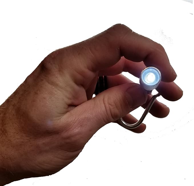 7' X 30' Heavy Duty Waterproof White Tarp with Reinforced Corners Bundled with Carabiner Flashlight