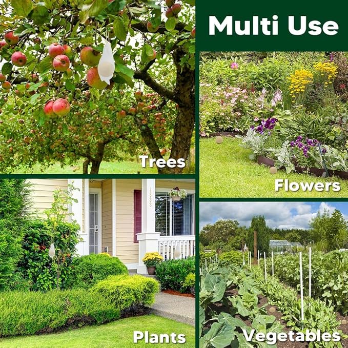 Deer Repellent, Rabbit Repellent, Deers Repellant for Garden, Deer & Rabbit Deterrent for Yard/Plants/Flowers/Trees, Safe & Cover for 100 sq ft Area -10 Packs