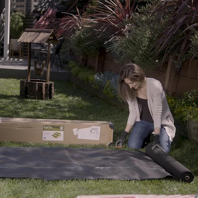 ECOgardener Premium 5oz Landscape Fabric, 3ft x 50ft Pro Garden Weed Barrier - Durable & Heavy Duty Weed Block Gardening Mat, Easy Setup & Superior Weed Control, Eco-Friendly & Convenient Design